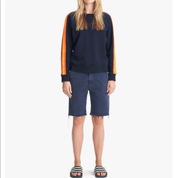 MOTHER The Square (Sweatshirt) in Sunshine - Navy - NWT - Picture 4 of 6